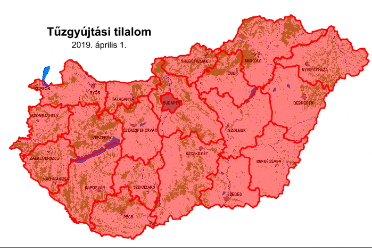 Tűzgyújtási tilalom Győr-Moson-Sopron megyében 