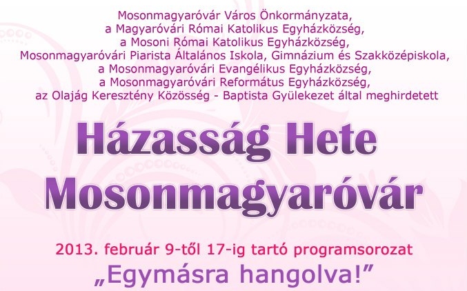 Házasság Hete Mosonmagyaróváron