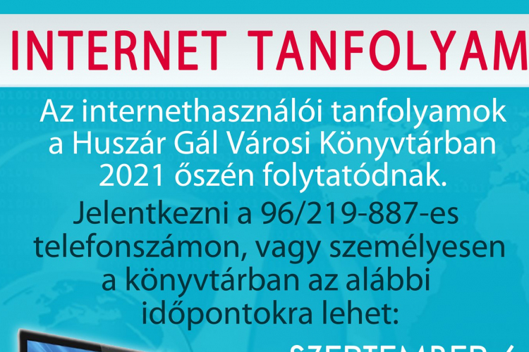 Internet tanfolyamot indít a Huszár Gál Városi Könyvtár