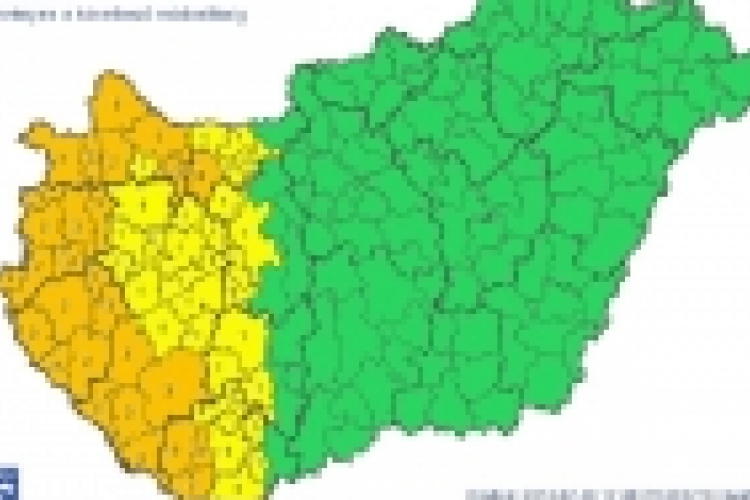 Narancssárga riasztás Győr-Moson-Sopron megyében 